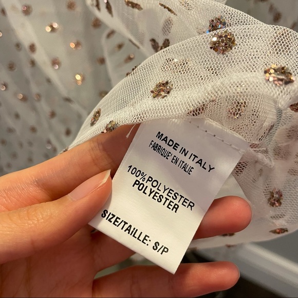 Luna Allegra Made in Italy Sparkly Crop Top - Picture 4 of 6